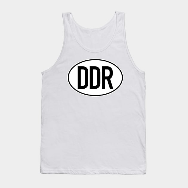 DDR license plate (two-tone) Tank Top by GetThatCar